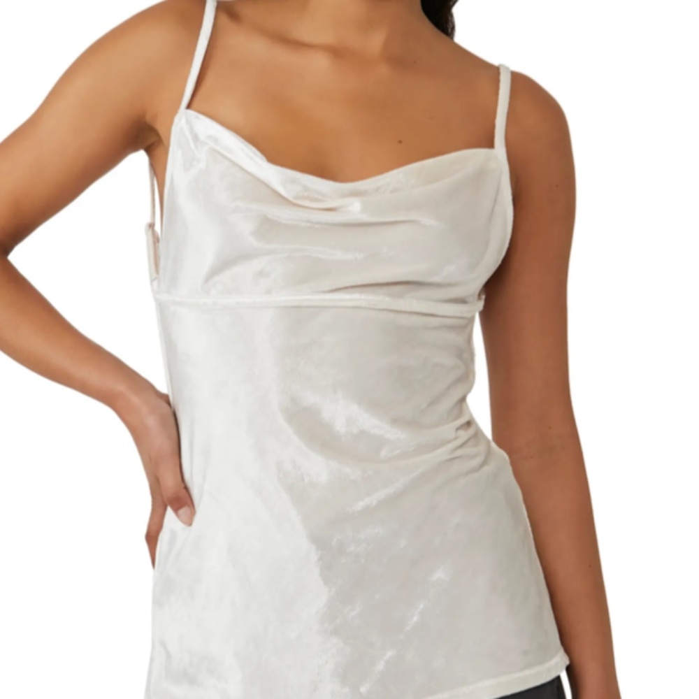 Free People All Night Velvet Tunic Champange